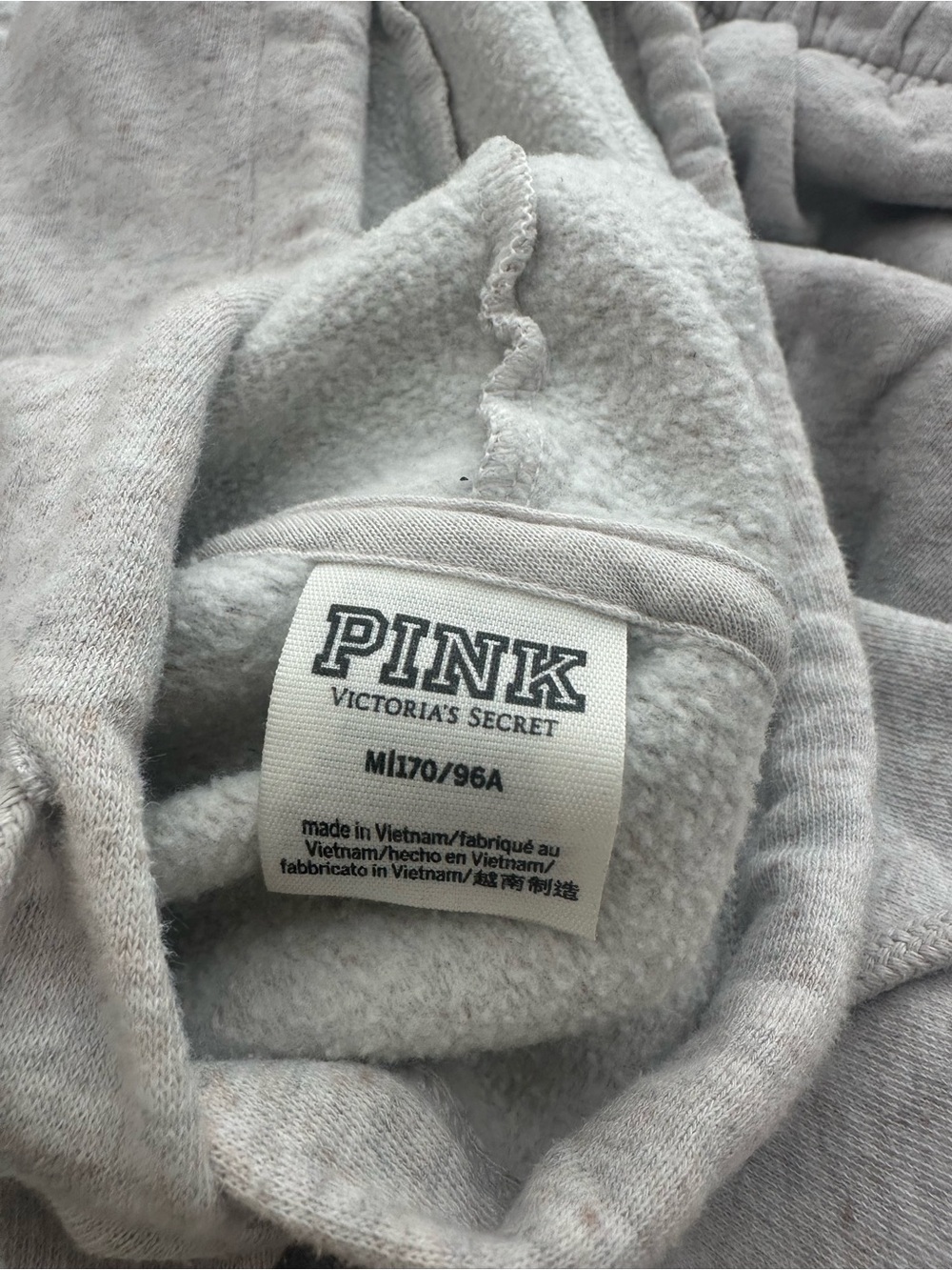 PINK Victoria's Secret Crop Hoodie and Sweat Pants Set